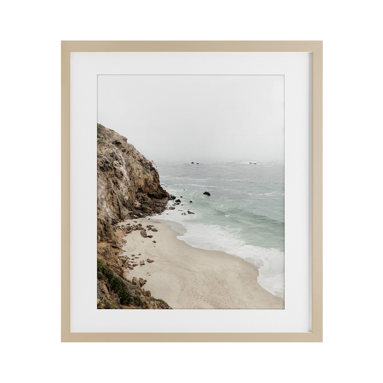 Stupell Industries Big Sur Coast Viewpoint Black Framed Print Under Glass, design by Sisi and Seb